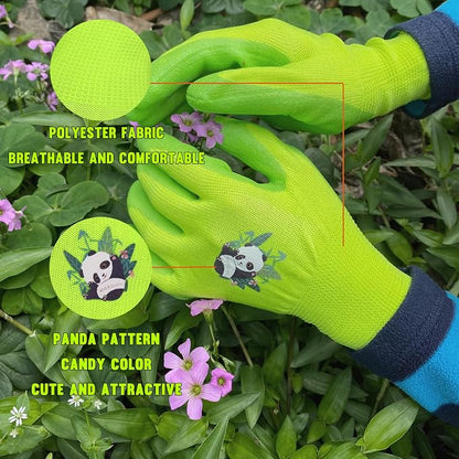 HANDLANDY 2 Pairs Kids Gardening Gloves, Toddler Children Garden Yard Work - Image 2