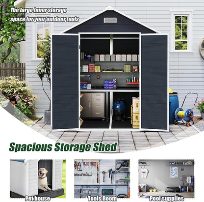 MyVoice 6x6 FT Outdoor Resin Storage Shed - Image 4
