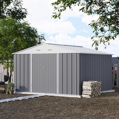 Patiowell 10' x 10' Metal Storage Shed - Image 2