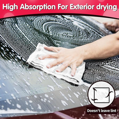 FIXSMITH White Microfiber Cleaning Cloth, Reusable Shop Towels, Microfiber - Image 5