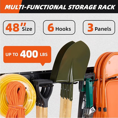Garage Tool Organizer Wall Mount 48", Garage Wall Organizer 400 lbs, Heavy Duty - Image 2