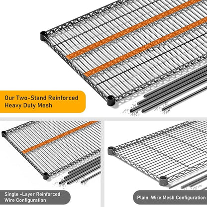 REIBII 81.5''W Storage Shelves 3680LBS Garage Shelving Heavy Duty 4 Tier Metal - Image 5