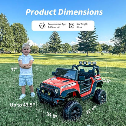 12V Kids Ride on Car Truck, Kids Electric Vehicles Car Ride on Toy - Image 3