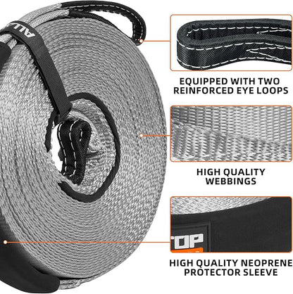 ALL-TOP Winch Extension Strap 2in x 65.6ft Min Break Strength 11000Lbs - Image 3