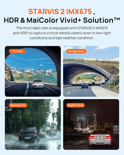 70mai Dash Cam Front and Rear A510, 1944P+1080P - Image 5