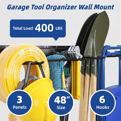 Garage Tool Organizer Wall Mount, Heavy Duty Garden Tool Organizers - Image 2