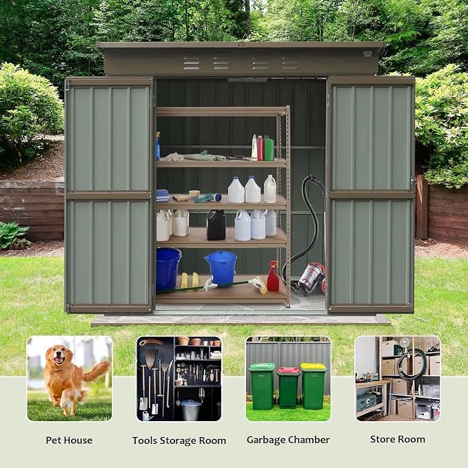 IKERY Metal Storage Shed - Image 6