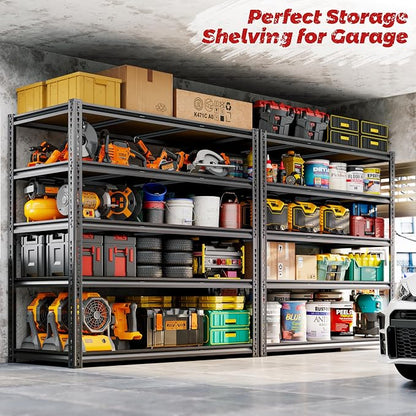48"W Garage Shelving, 2650LBS Storage Shelves heavy duty, 5 Tier Metal Shelving - Image 4