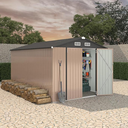 8x12 FT Metal Storage Sheds Outdoor, Metal ToolShed - Image 8