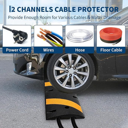 6FT Speed Bumps Wite End for Road, Heavy-Duty 25, 000 Lbs Capacity Traffic - Image 4
