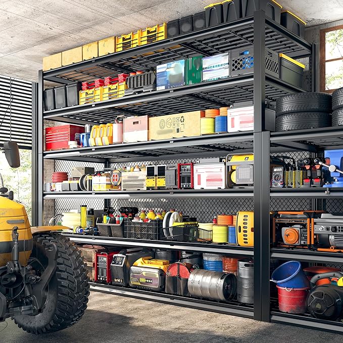 REIBII 60" W Garage Shelving, 2900LBS Storage Shelves, 6 Tier Heavy Duty - Image 2