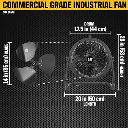 CATERPILLAR 14 inch Heavy Duty Industrial High Velocity Drum Air Circulator - Image 2