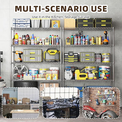 5-Tier Metal Storage Shelving Unit, Adjustable Storage Rack Display Shelves - Image 6