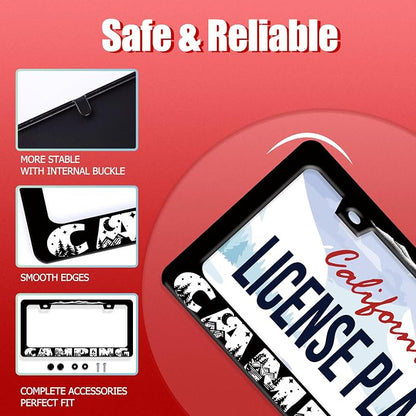 Camping License Plate Frame Mountains License Plate Holder Forest - Image 4