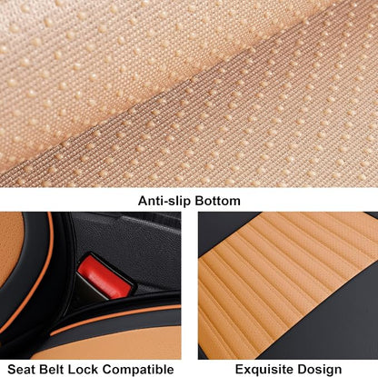 LINGVIDO Car Seat Covers, Breathable and Waterproof Faux Leather Automotive - Image 4
