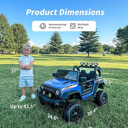 12V Kids Ride on Car Truck, Kids Electric Vehicles Car Ride on Toy - Image 2