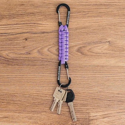BRAVESHINE Paracord Keychain Carabiner Clip, D Ring Lanyard Hanger Stroller Hook - Image 5