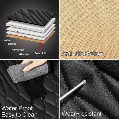 Pariitadin Leather Car Seat Covers Full Set, Waterproof Faux Leather Seat Covers - Image 5