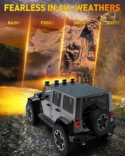 NAOEVO 7 Inch Amber LED Light Bar, 240W 24, 000LM Offroad Fog/Driving Lights - Image 5