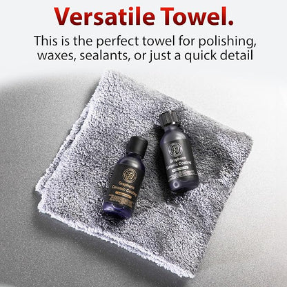 Adam's Borderless Grey Microfiber Towel - Image 4