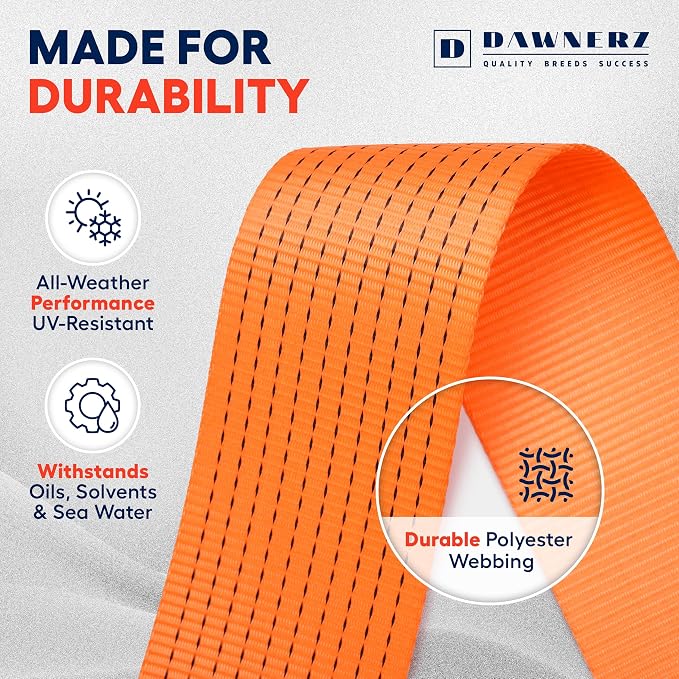 Heavy Duty 4 Inch x 30 Ft Ratchet Straps - Image 6