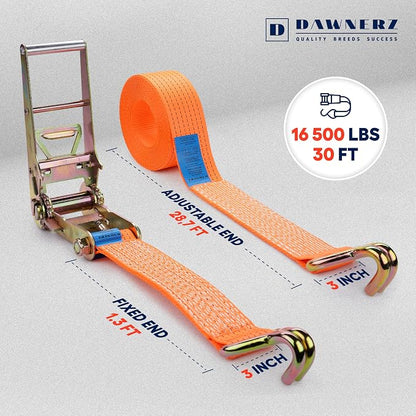 Heavy Duty Ratchet Straps 3 inch x 30 ft - Image 3